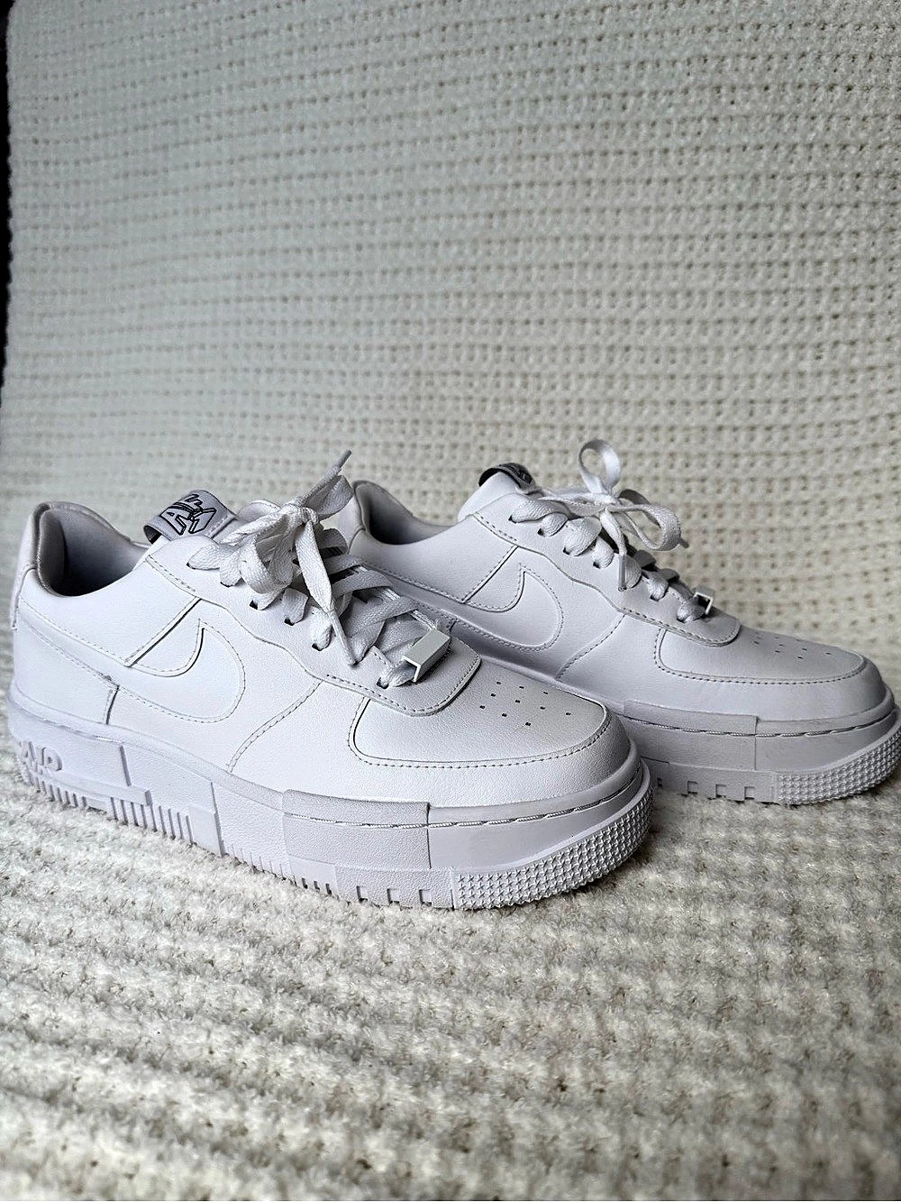 Nike Air Force 1 Pixel Triple White Sneakers Women’s Size 8